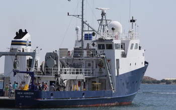 research vessel at sea